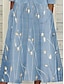 preiswerte Druckenkleidersets-Damen Zweiteiliges Kleid-Set Casual kleid Kleid drucken Outdoor Täglich Modisch Elegant Tasche Bedruckt Midikleid Rundhalsausschnitt Halbe Ärmel Blumen Regular Fit Rosa Blau Himmelblau Sommer Frühling