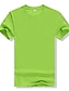 billige Casual T-shirts til mænd-Herre T-shirt Ensfarvet / almindelig farve Rund hals Afslappet Daglig Kortærmet Ren Farve Tøj Basale Bomuld Udendørs Afslappet
