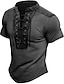 cheap Men&#039;s Casual T-shirts-Men&#039;s T shirt Tee Tee Graphic Color Block Collar Casual Daily Short Sleeve Lace up Print Clothing Apparel Fashion Designer Vintage