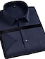 levne Pánské společenské košile-Pánské Košile k obleku Košile na knoflíky Košile s límečkem Černá Bílá Žlutá Krátký rukáv Bez vzoru Hranatý Léto Svatební Práce Oblečení Tisk