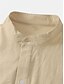 abordables Camisas Popover para Hombres-Hombre Camisa Camisa de cuello chino Camisa de cuello mandarín Camisa de verano Camisa casual Negro Blanco Verde Claro Azul Piscina Naranja Manga Corta Plano Cuello alto Vacaciones Diario Ropa