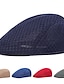 cheap Men&#039;s Hats-Men&#039;s Flat Cap Black White Polyester Mesh Streetwear Stylish 1920s Fashion Outdoor Daily Going out Plain Breathability