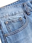 baratos Jeans Masculino-Homens Jeans Calças Calças jeans Bolsos rasgado Tecido Conforto Respirável Diário Para Noite Moda Casual Azul Azul Escuro