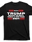 cheap Men&#039;s Graphic T Shirt-Letter Trump Black 1 Black White T shirt Tee Graphic Tee Men&#039;s Graphic Cotton Blend Shirt Trump T Shirt Shirt Short Sleeve Comfortable Tee Outdoor Street Summer Fashion Designer Clothing S M L XL 2XL