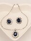 economico Parure di gioielli-1 confezione Set di gioielli Set di orecchini For Per donna Zircone cubico Blu Da sera Giornaliero Lega Classico