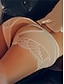 tanie Bielizna seksowna-Damskie Bielizna erotyczna Dolne części stroju Czyste kolory Zakochani Gorący Wygoda Dom Walentynki Codzienny Nylon Oddychający Lato Wiosna Czarny Biały