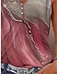voordelige Damestanktops &amp; hemdjes-Dames Singlet Kleurenblok Casual Afdrukken Zwart Mouwloos Basic V-hals