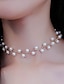 cheap Trendy Jewelry-1PC Choker Necklace For Women&#039;s Pearl White Wedding Daily Alloy Classic