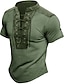 cheap Men&#039;s Casual T-shirts-Men&#039;s T shirt Tee Tee Graphic Color Block Collar Casual Daily Short Sleeve Lace up Print Clothing Apparel Fashion Designer Vintage
