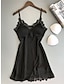 cheap Sexy Lingerie-Women&#039;s Sexy Lingerie Chemises &amp; Negligees Dress Pure Color Lovers Hot Comfort Home Bed Valentine&#039;s Day Spandex Breathable Straps Sleeveless Backless Summer Spring Black Pink