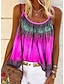 abordables Camisetas y camisolas de mujer-Mujer Camiseta sin mangas Camisola Tops de verano Graphic Casual Estampado Rosa Sin Mangas Básico Escote Redondo