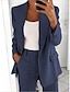 abordables Blazers Femme-Femme blazer Travail Couleur unie Professionnel Standard Vêtements d&#039;extérieur manche longue Automne Noir S