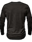 preiswerte Lässige T-Shirts für Herren-Herren Henley Shirt T-Shirt langarmshirt Glatt Henley Strasse Urlaub Langarm Bekleidung 100% Baumwolle Modisch Vintage Basic