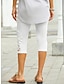 お買い得  レギンス-女性用 レギンス ポリエステル 平織り ホワイト ファッション ふくらはぎ丈 カジュアル 週末