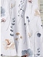 baratos Conjuntos de vestidos impressos-Mulheres Conjunto de vestido de duas peças Vestido casual Vestido estampado Ao ar livre Diário Moda Elegante Bolsos Imprimir Vestido midi Decote V Meia Manga Floral Normal Rosa Azul Roxo Verão