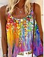 cheap Tank Tops &amp; Camis-Women&#039;s Tank Top Camisole Summer Tops Yellow Green Floral Print Sleeveless Casual Holiday Basic Neon &amp; Bright Round Neck Regular Fit Floral