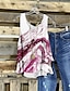 cheap Tank Tops &amp; Camis-Women&#039;s Tank Top Red Blue Purple Graphic Abstract Print Sleeveless Casual Streetwear U Neck