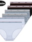 billiga Underkläder för män-Herr 6-pack Underkläder Kalsong Organiskt Bomull Andningsfunktion Slät Multifärg