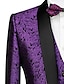 billige Tuxedo dragter-sølv sort hvid mænds prom disco smoking fest middag 3-delt sjalkrave print plus størrelse standard pasform enkeltradet en-knap 2024