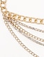 abordables Cinturones de mujer-Mujer Cinturón de cadena Cadena de metal Cubo de metal diamantes de imitación de cristal Casual Fiesta Diario Plata Dorado