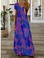 ieftine Rochii cu Imprimeu-rochie lunga dama rochie maxi rochie casual rochie imprimata grafica moda florala moderna vacanta zilnica vacanta cu maneca scurta rochie cu decolteu in v potrivire regulata alb roz vin vara primavara s m l xl 2xl 3xl 4xl 5xl