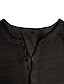 billiga Casual T-shirts för män-Herr Henleytröja T-tröja Långärmad tröja Slät Henley Gata Semester Långärmad Kläder 100 % bomull Mode Vintage Grundläggande