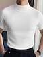 tanie Męskie koszulki casual-Męskie Podkoszulek Dzianinowa koszulka Koszulka Równina Golf Ulica Urlop Krótkie rękawy Dzierganie Odzież Moda Designerskie Podstawowy