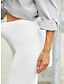 お買い得  レギンス-女性用 レギンス ポリエステル 平織り ホワイト ファッション ふくらはぎ丈 カジュアル 週末