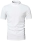 baratos Camisetas masculinas casuais-Homens Camiseta Pit Strip Gola Alta Férias Para Noite Manga Curta Roupa Moda Básico Casual