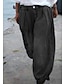 cheap Wide Leg &amp; High Waisted-Women&#039;s Joggers Pants Trousers Baggy Faux Denim Mid Waist Fashion coastal grandma style Casual Weekend Print Micro-elastic Full Length Comfort Flower / Floral