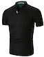 cheap Classic Polo-Men&#039;s Polo Shirt Golf Shirt Casual Daily Collar Stand Collar Short Sleeve Basic Solid Color Simple Summer Slim Fit Black White Red Green Gray Polo Shirt