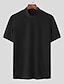 billiga Casual T-shirts för män-Herr T-shirt Stickad T-shirt T-tröja Slät Polokrage Gata Semester Kort ärm Stickat Kläder Mode Designer Grundläggande