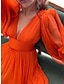 Χαμηλού Κόστους Βραδινά Φορέματα-βραδινό φόρεμα σε γραμμή κομψό φόρεμα κόκκινο πράσινο φόρεμα επίσημο γαμήλιο καλεσμένο στο πάτωμα μακρυμάνικο σιφόν με λαιμόκοψη 2024