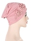 baratos Chapéus de mulher-1 pçs gorro chapéu turbante capas dois envoltórios de cabeça de flor turbante clássico vintage feminino cor sólida arnês macio