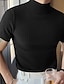tanie Męskie koszulki casual-Męskie Podkoszulek Dzianinowa koszulka Koszulka Równina Golf Ulica Urlop Krótkie rękawy Dzierganie Odzież Moda Designerskie Podstawowy