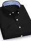 cheap Men&#039;s Dress Shirts-Men&#039;s Dress Shirt Black White Yellow Short Sleeve Solid / Plain Color Shirt Collar Spring &amp; Summer Wedding Office &amp; Career Clothing Apparel