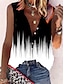 halpa Naisten hihattomat paidat ja aluspaidat-Naisten Hihaton Kukka Musta Ruskea Sateenkaari Painettu nappi Hihaton Kausaliteetti Pyhäpäivä Perus Pyöreä kaula-aukko Normaali