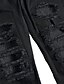 preiswerte Herren-Jeans-Herren Jeans Hose Hosen Tasche Zerrissen Glatt Komfort Atmungsaktiv Täglich Ausgehen Baumwollmischung Modisch Brautkleider schlicht Schwarz Blau