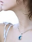 abordables Colliers et pendentifs-1 pc Collier For Femme Zircon Bleu Plein Air du quotidien Alliage Classique Poire