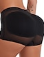 voordelige Shorts voor dames-Dames Scrunch Butt Short Corrigerend ondergoed Spandex Netstof Korte Zwart