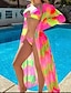cheap Cover Up-Women&#039;s Swimwear Bikini Cover Up Normal Swimsuit 3-Piece Printing Tie Dye Pink Bathing Suits Sports Beach Wear Summer