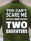 cheap Men&#039;s 3D Tee-Father&#039;s Day papa shirts Halloween Mens Graphic Shirt Tee Letter Crew Neck Clothing Apparel 3D Print Outdoor Daily Short Sleeve Fashion Designer Vintage You Can &#039;T Scare Have Two Daughters Birthday
