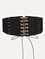 voordelige Damesriem-Dames Corset riem PU-leer Stalen gesp Boog Decoratie Klinknagel Decor Vintage Retro Werk Dagelijks Zwart Wit Wijn Bruin