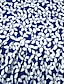 economico Abiti a fantasia-Per donna Abito casual Vestito longuette Blu Manica corta Floreale Increspato Primavera Estate Girocollo Essenziale 2023 S M L XL XXL 3XL
