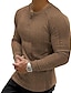 levne Pánská trička pro volný čas-Pánské Tričko Tričko Henley Tričko Top Bez vzoru Pit Strip Henley ulice Dovolená Dlouhý rukáv Oblečení Módní Designové Základní