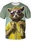 billiga herr 3d-tröja-Herr T-shirt T-shirts Grafisk Rund hals Kläder 3D-tryck Utomhus Ledigt Kortärmad Mönster Mode Designer Muppet