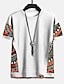 baratos Camisetas masculinas casuais-Homens Camiseta T-shirt Bloco de cor Tribal Gola Redonda Férias Para Noite Manga Curta Roupa Moda Designer Étnico