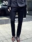 tanie Szczupły-Męskie Garnitury Spodnie Typu Chino Spodnie garniturowe Kieszeń Równina Komfort Oddychający Biznes Codzienny Moda Codzienny Czarny Khaki
