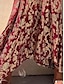 halpa Kuvioidut mekot-Naisten Pitkä mekko Maxi mekko Rento mekko Kellomekko Kesämekko Kukka Muoti Moderni ulko- Päivittäin Loma Painettu Hihaton Olkaimellinen Mekko Normaali Viini Kesä Kevät S M L XL XXL