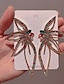 cheap Earrings-1 Pair Rhinestone Alloy Leaf Statement Earrings For Women&#039;s Party Evening Daily